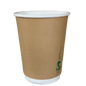 12oz AS5810 home compostable double wall coffee cup with 90mm rim by Natureware
