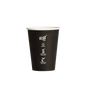 12oz Truly Eco Black AS5810 home compostable coffee cup with aqueous coating by Natureware