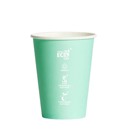 12oz Truly Eco Pastel AS5810 home compostable coffee cup with aqueous coating by Natureware