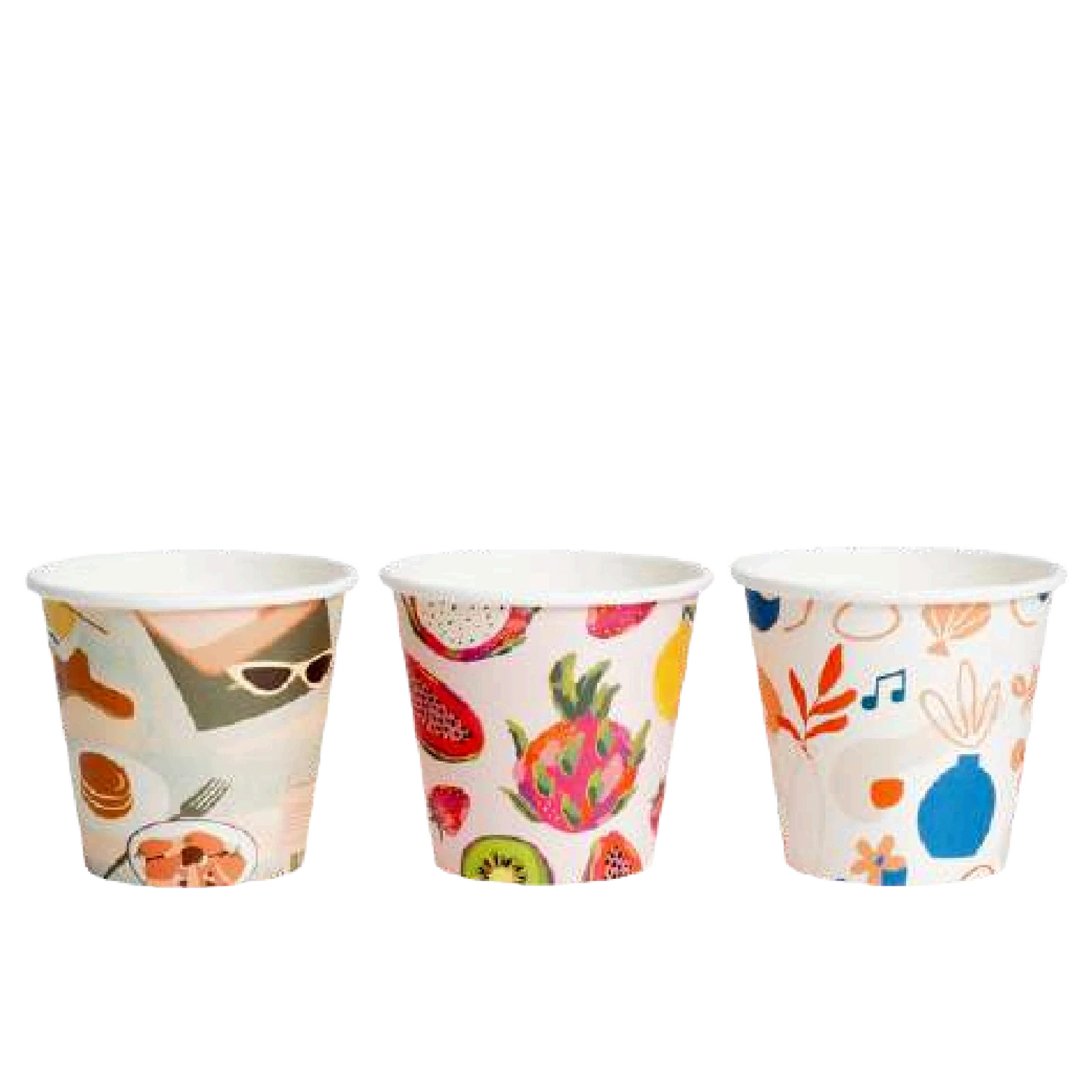 8oz Truly Eco Creative Cafe AS5810 home compostable coffee cup with artistic design by Natureware