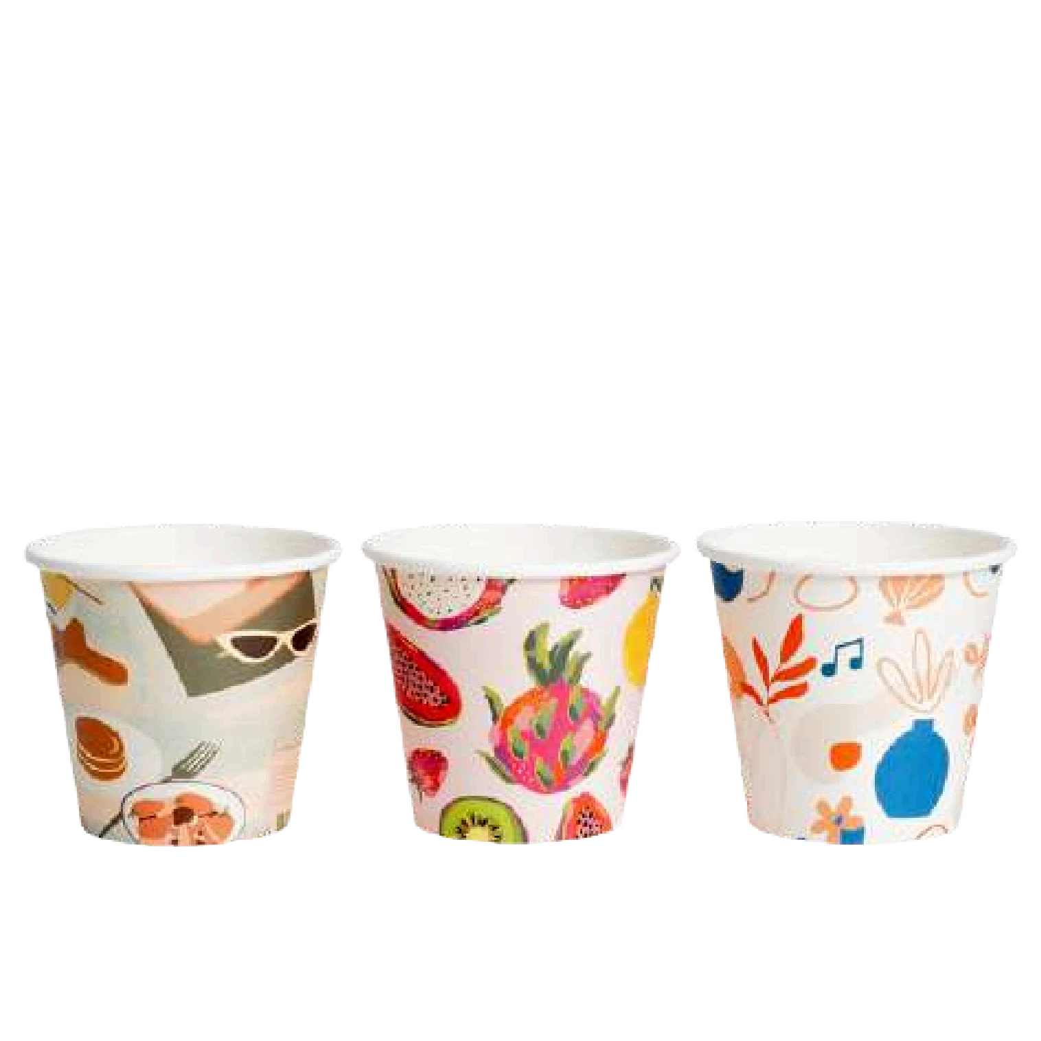8oz Truly Eco Creative Cafe AS5810 home compostable coffee cup with artistic design by Natureware
