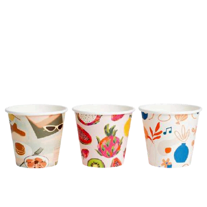 8oz Truly Eco Creative Cafe AS5810 home compostable coffee cup with artistic design by Natureware