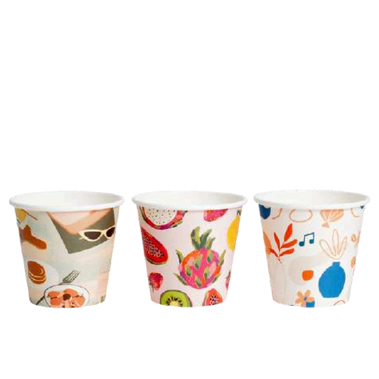8oz Truly Eco Creative Cafe AS5810 home compostable coffee cup with artistic design by Natureware