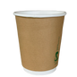 8oz AS5810 home compostable double wall coffee cup with 80mm rim by Natureware