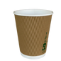 8oz AS5810 home compostable ripple wall coffee cup with 80mm rim by Natureware