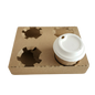 4-cup convertible kraft drink carrier with perforation for 2-cup use, fits 8oz to 16oz cups by Natureware