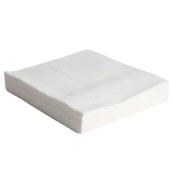 White quilted cocktail napkin with premium embossed texture, FSC Mix certified, quarter fold by Natureware